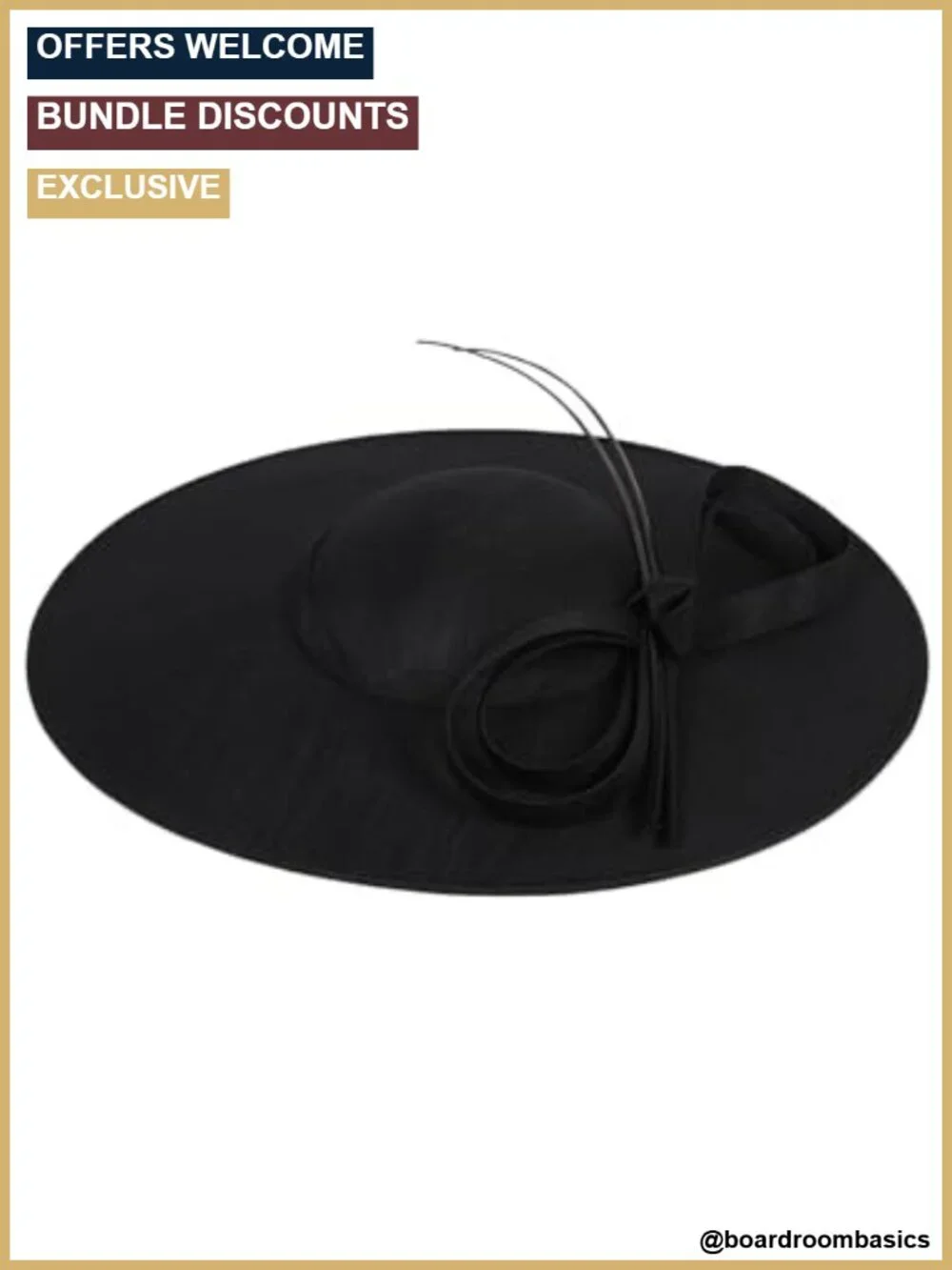 Wide Brim Church Hat Women Kentucky Fascinator Bow Feather Derby Wedding Tea